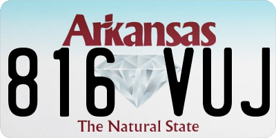 AR license plate 816VUJ