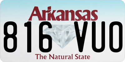 AR license plate 816VUO