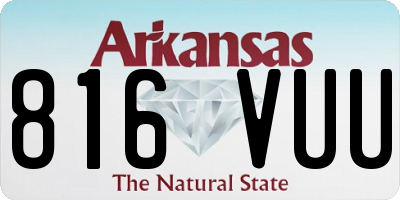 AR license plate 816VUU