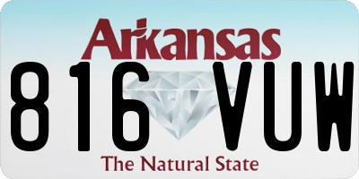 AR license plate 816VUW