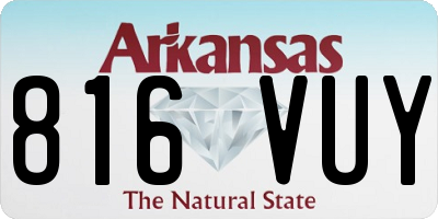 AR license plate 816VUY