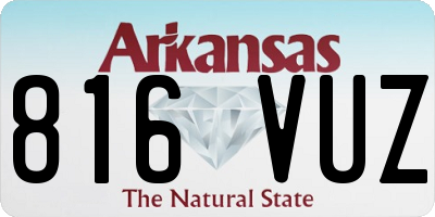 AR license plate 816VUZ