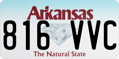 AR license plate 816VVC