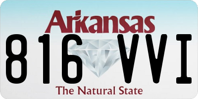 AR license plate 816VVI