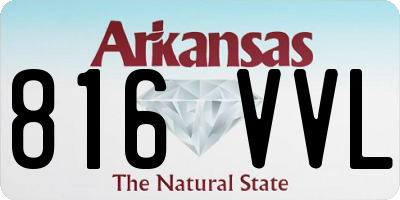 AR license plate 816VVL