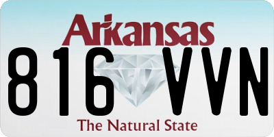 AR license plate 816VVN