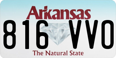 AR license plate 816VVO