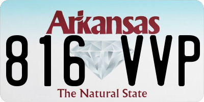AR license plate 816VVP