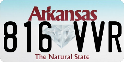 AR license plate 816VVR