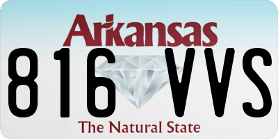 AR license plate 816VVS