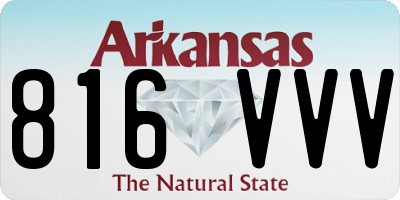 AR license plate 816VVV