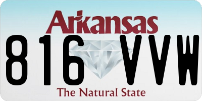AR license plate 816VVW