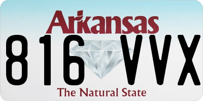 AR license plate 816VVX