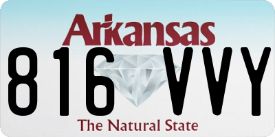 AR license plate 816VVY