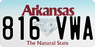 AR license plate 816VWA