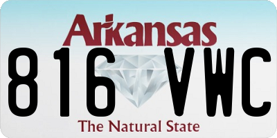 AR license plate 816VWC