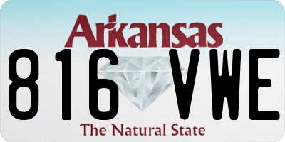 AR license plate 816VWE