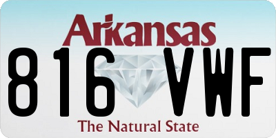 AR license plate 816VWF