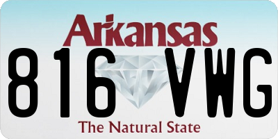 AR license plate 816VWG
