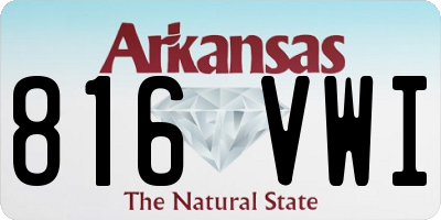 AR license plate 816VWI