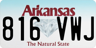 AR license plate 816VWJ