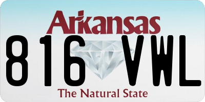 AR license plate 816VWL