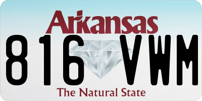 AR license plate 816VWM