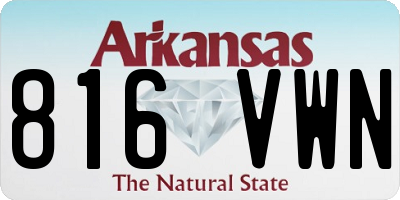 AR license plate 816VWN