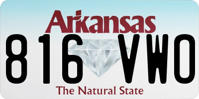 AR license plate 816VWO