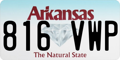 AR license plate 816VWP