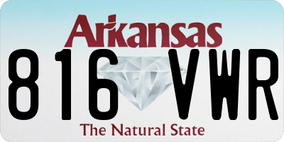 AR license plate 816VWR