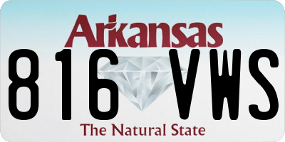 AR license plate 816VWS