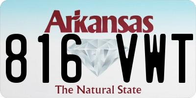 AR license plate 816VWT