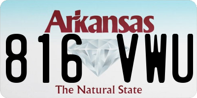 AR license plate 816VWU