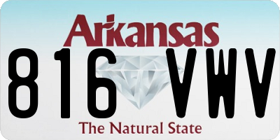 AR license plate 816VWV