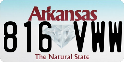AR license plate 816VWW