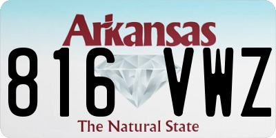 AR license plate 816VWZ