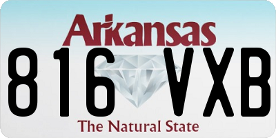 AR license plate 816VXB