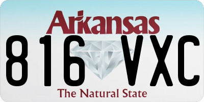 AR license plate 816VXC
