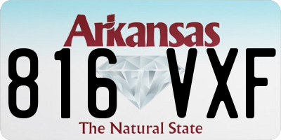 AR license plate 816VXF