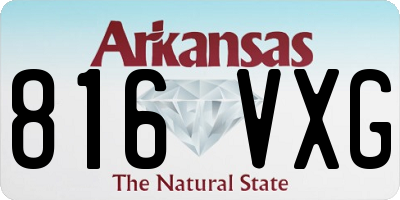 AR license plate 816VXG