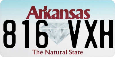 AR license plate 816VXH