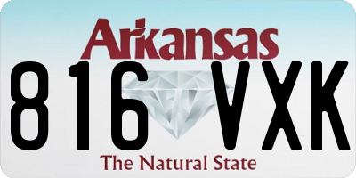 AR license plate 816VXK
