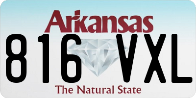 AR license plate 816VXL