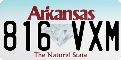 AR license plate 816VXM