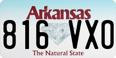 AR license plate 816VXO
