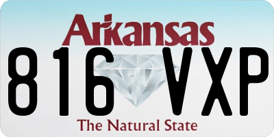 AR license plate 816VXP