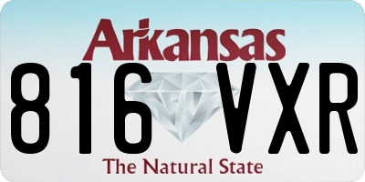 AR license plate 816VXR