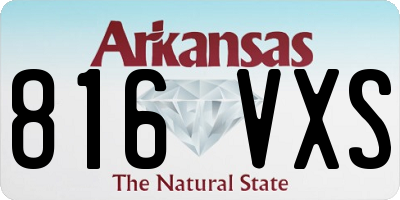 AR license plate 816VXS