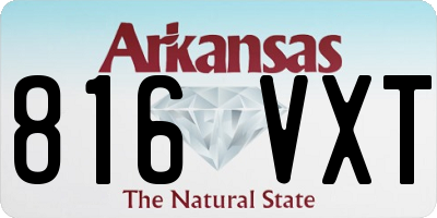 AR license plate 816VXT